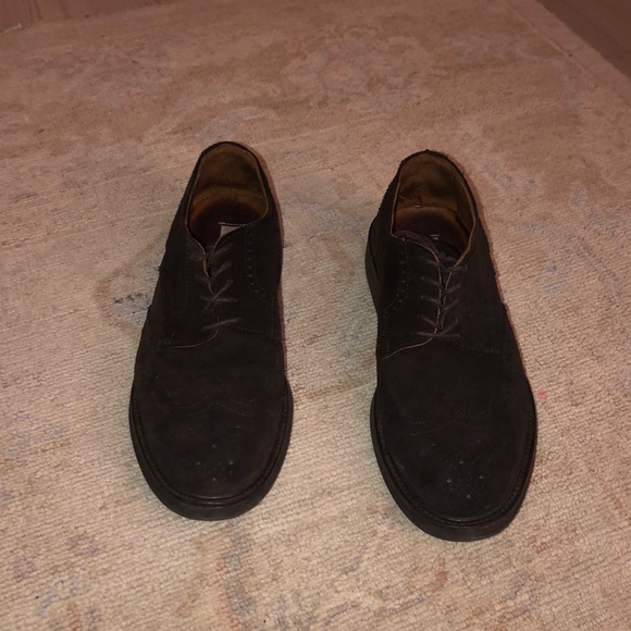 Barney’s brown suede/leather dress shoes main image 4